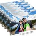 Acrylic Picture Frame 4x6 Inch 5 pack,Clear Magnetic Photo Frames,Double Side Freestanding Pic Frame for Desktop Display, Magnet Frame Bulk for Family,Office,Wedding