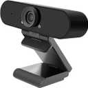 1080p Webcam with Dual Stereo Microphones & Privacy Cover, Full HD USB Desktop Web Computer Camera with Auto Light Correction for Video Conferences, Compatible with Windows & Mac, PC & Laptop