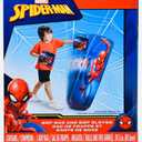 Spiderman Spider-Man Inflatable Bop Bag & Bop Gloves Set Kids Punching Bag with Gloves, Freestanding Superhero Blow Up Bouncing Boxing Bag for Exercise, Durable Heavy Duty Indoor and Outdoor - 34.5"