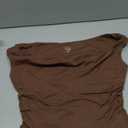 Trendy Queen Off The Shoulder Tops for Women Going Out Y2K Summer Cute Shirts Sexy 2025 Double Lined Spring Club Outfits Brown M