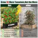 BobbleT 3 Pack Heavy Duty Tomato Cages with 57 Gallon Grow Bag, 48" Adjustable Tomato Trellis for Raised Garden Bed, Sturdy Triangle Plant Support for Climbing Vegetables, Cucumbers & Garden Plants
