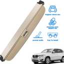 for BMW X5 E70 2007-2018 Cargo Cover 2017 2018 for BMW X5 Accessories Upgrade Version Beige Retractable Trunk Cover Security Shield Shade (Beige)