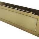 Gold Color Mail Slot Stainless Steel 13 x 4 inches for Almost Any Door (Slot Size 9,8 x 2 inches) | Set with Front and Rear Piece and Screws | Easy Installation and Long Lasting | Stainless Steel
