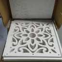 ANMINY 36 PCS Hanging Room Divider Decorative Thick Wall Screen Panels Floral Carving Pattern Hollow Out Design for Bedroom Living Dining Room Kitchen Office Restaurant Home Hotel Decor - White Flower