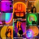 Sunset Lamp Projector Led Lights for Bedroom Night Light RGB Lights Sun Sunlight Sunrise Lamp 10w 360 Rotation Mood Lighting Home/Room Decor Christmas Gifts for Women,Tabletop Multicolor (Black)