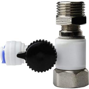 iSpring AFW43 Water Systems Feed Water Adapter, Fits 1/2" NPT and 3/8" COMP, Cold Water Supply Valve
