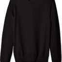 Amazon Essentials Mens Long-Sleeve Crewneck Sweater, 100% Cotton, (XX-Large, Black)