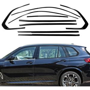 Stainless Steel Window Trim Chrome Delete for BMW X5 G05 2019-2025 Black Window Trim Blackout Kit