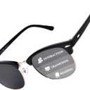 OPTOFENDY Progressive Reading Sunglasses for Women Men No Line Multifocus Sun Readers Outdoor Reading Sunglasses (Black)