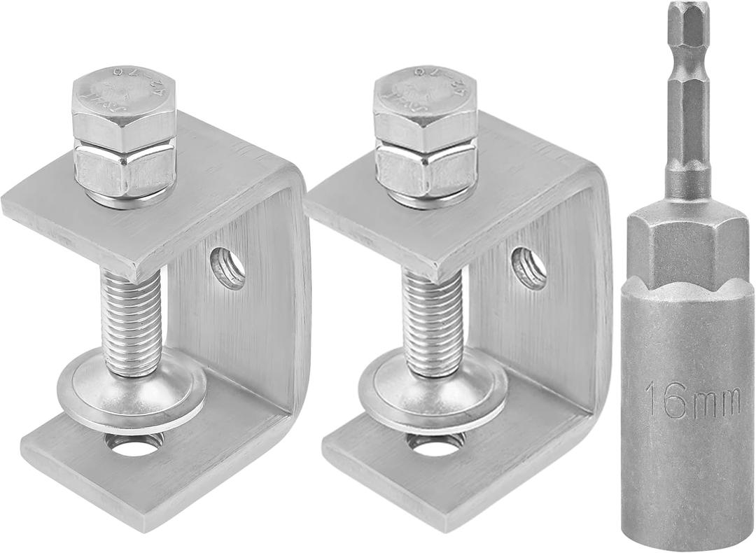 304 Stainless Steel C-Clamps,45mm Heavy Duty Tiger Clamps for Woodworking,C-Clamp 2 pack