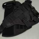 rabbitgoo Tactical Dog Harness for Large, Heavy Duty Pet Harness with Handle, No-Pull Service Vest Large Breed, Adjustable Military Dog Vest for Training Hunting Walking, Black, L