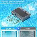 (2026 Upgrade) WAVIO Solar Powered Robotic Pool Skimmer Surface Cleaner with APP Support Dual Charging Options Smart Obstacle Avoidance 24/7 Continuous Cleaning Ideal for Above Ground Pool Gray