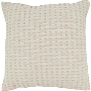 SARO LIFESTYLE Geometric Glam Dashed Woven Throw Pillow Cover, Natural, 20"