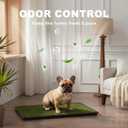 HQ4US Dog Grass Pad with Tray Odor Control Grass Pee Pad for Dog Litter Box