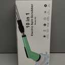 Electric Spin Scrubber, Dreazu IPX7 Bathroom Scrubber with 7 Replaceable Brush Heads & Retractable Handle, 2-Speed Adjustable Spin Scrubber for Bathroom, Bathtub, Kitchen, Tile Floors, (Green）