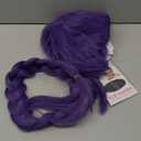 Long Purple Braid Wig for Women - Anime Costume Cosplay Base Wigs with Braids Ponytail Clip & Extra Hair Net for Stage Party Halloween Costume Cosplay, 47 Inches