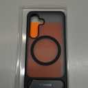 TORRAS Strong Magnetic & Seamless Stand for Samsung Galaxy S24 Case for MagSafe, 12FT Mil-Grade Drop Protection, Adjustable Kickstand for Samsung Galaxy S24 Case, Translucent Back/Black Edge