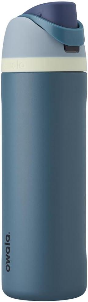 Owala FreeSip Insulated Stainless Steel Water Bottle with Straw, BPA-Free Sports Water Bottle, Great for Travel, 24 Oz, Denim