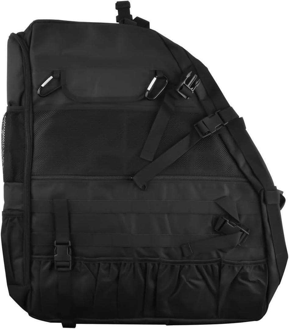 Storage Bag Cage Cargo Compatible for Jeep Wrangler JK JKU JL 4-Door 2007-2019 Multi-Pocket Organizers Tool Storage Bag(Right)