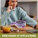 ABOOFAN 3Pcs Fruit Washing Bowl with Strainer, Dual-Layer Small Kitchen Colander with Handle, Vegetable Washing Draining Basket for Mini Berry Tomato Grape Washer