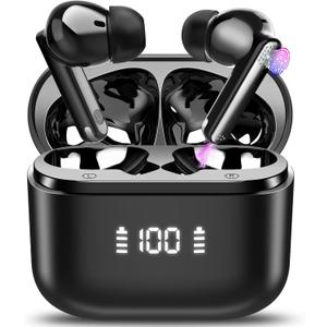 Thunelec Ai Translation Earbuds Real Time with Audio and Video Calls, 3-in-1 Bluetooth 5.3 Translator Earbuds with 6 Translation Modes/164 Languages/No Subscription Required, 48H Headphones Translator