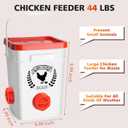 Tgeyd 5Gal/25Lb Large Chicken Feeder and Waterer Set (Rain Proof/No Waste), with S-Hooks for Easy Hanging