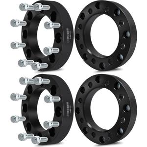 SCITOO 4PCS 8x6.5 to 8x180 Wheel Adapters 1.5 inch 14x1.5 Studs fit for 2001-2010 for Silverado 2500HD 2001-2007 for Silverado 3500 Wheel Adapters Kit 8x165.1mm to 8x180mm 130mm Center Bore 8 Lug