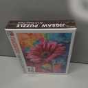 Pink Gerber Flower Jigsaw Puzzle 1000 Pieces for Adults,Valentine Day Colorful Style Floral Jigsaw Puzzles for Challenging Family Activity Games DIY Puzzle for Home Wall Decor Gifts - 20 x 27 Inches