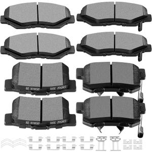 SCITOO Front Ceramic Rear Semi-Metal Disc Brake Pad Set Fit for 2005-2006 For Honda For CR-V [All Models], 2012-2016 For Honda For CR-V [FWD Models]