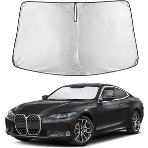 EcoNour Windshield Sunshade Compatible for BMW 4 Series 2021-2023 2024 2025, Sun Visor for Front Windshield & Window Sun Shade Cover, UV Heat Blocker & Protector, Car Accessories