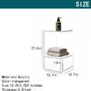 Acrylic End Table for Nightstand,21" H C-Shaped End Table for Living Room,Bedside Table for Bedroom.Side Tables for Living Room for Small Spaces,Clear, C Shape-13.7" D X 13.7" W X 21.6" H