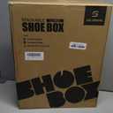 SEE SPRING X-Large Shoe Storage Box Fit Size 11, Clear Plastic Stackable Shoe Organizer for Closet, Space Saving Foldable Shoe Rack Sneaker Container Bin Holder, 12 Pack Clear