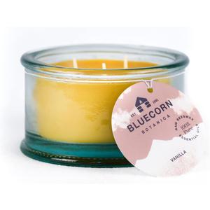 Bluecorn Botanica Beeswax Candle - 3-Wick Scented Candle Made with Pure Beeswax & Vanilla