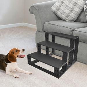 Pet Steps for Bed & Couch - 3 Steps, Easy Install, Supports Small Dogs & Cats