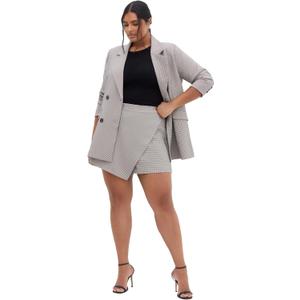 City Chic Women's Plus Size Skort - Hailey Check