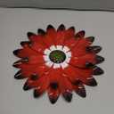 qzmaikoo Red Daisy Metal Flowers Wall Decor Metal Wall Art Decorations Hanging for Indoor Outdoor Bathroom Patio Kitchen,12x12 inches