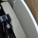 Farini Office Chair with Headrest, Ergonomic Mesh Office Chair with Footrest, High Back Desk Chair with Adjustable Lumber, Swivel Computer Chair for Home Office Study Room, White and Khaki