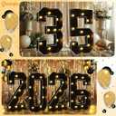 Pooqla 3FT Marquee Light Up Numbers, Black Lighted Party Decor for her him Women Men, Giant Mosaic Light Up Numbers for 3rd 13th 30th Birthday Anniversary Decoration, Number 3