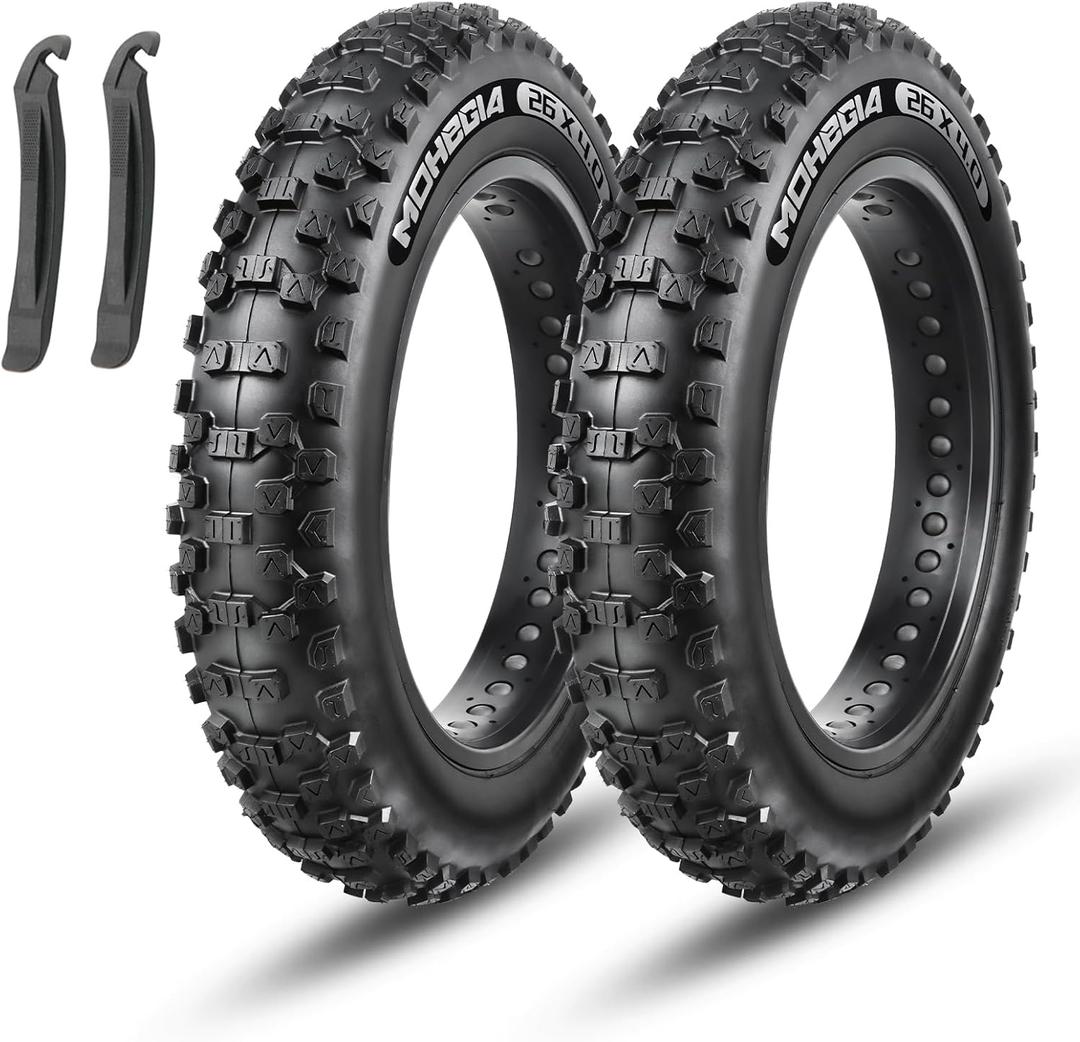 MOHEGIA Ebike Fat Tire: 20x4.0/26x4.0 Inch E-Bike Mountain Bicycle Tire Replacement, High-Performance and All-Terrain Folding Electric MTB Tire with Offroad or Trail Riding