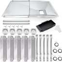 Grill Grease Tray Replacement Parts for Nexgrill 5 Burner 720-0888S, 4 Burner 720-0830X, Adjustable Drip Tray with Catch Pan, Heat Plates, Burner and Igniters for Nexgrill 720-0888s Replacement Parts.