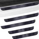 4PCS Car Door Sill Protector, Universal Threshold Protection for Cars, Automotive Rubber Scratch Resistant Entry Sill Guards, Doors Edge Step Dust Shield Cover for Car/SUV