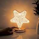 Star Lamp, Cute Night Light for Kids, Cordless Rechargeable Stepless Dimmable Touch Lamp with 3 Colors Modes for Living Room, Bedroom,Christmas Decorations
