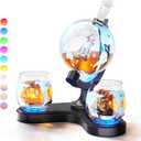 Gifts for Men Dad, Kollea Unique Light Up Whiskey Globe Decanter Sets with 7 RGB Colors, Cool Christmas Birthday Gift for Men, Funny Anniversary Present for Him Husband
