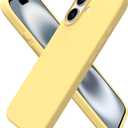 ORNARTO Compatible with iPhone 16 Case 6.1", Slim Liquid Silicone 3 Layers Full Covered Soft Gel Rubber Shockproof Phone Case, Protective Cover with Anti-Scratch Microfiber Lining-Buttercream Yellow