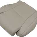 SecosAutoparts Driver Side Bottom Replacement Leather Seat Cover Tan Compatible with Toyota Tundra Sequoia Platinum Crew Cab Pickup 4 Door 2007 2008 2009 2010 2011 2012 2013 (Sand Beige Tan, Perforated Leather)