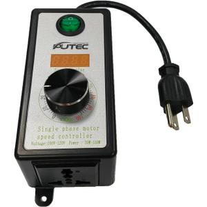 AC Motor Speed Controller Single Phase 110V/220V Vibration Motor Governor Supports Low Speed Start for 30W-120W Motor with Digital Display 30cm Cable