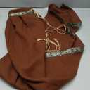 Runcati Mens Renaissance Shawl Half Shoulder Cape Medieval Samurai Cloak LARP Warrior Ren Faire Halloween Costume (Large, Coffee)