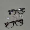 Gaoye Stylish Blue Light Glasses for Woman - Computer Glasses 99% Blue Light Blocking - Lightweight TR90 Frames - 3 pack (A1 Matte Black+leopard+transparent)