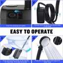 Portable Shower for Camping, [Long-Lasting] Spopal 6000mAh Rechargeable Camping Shower with Intelligent LED Display, 4 Spray Modes, IPX7 Waterproof Outdoor Camp Pump for Hiking, Travel, Car, Pet