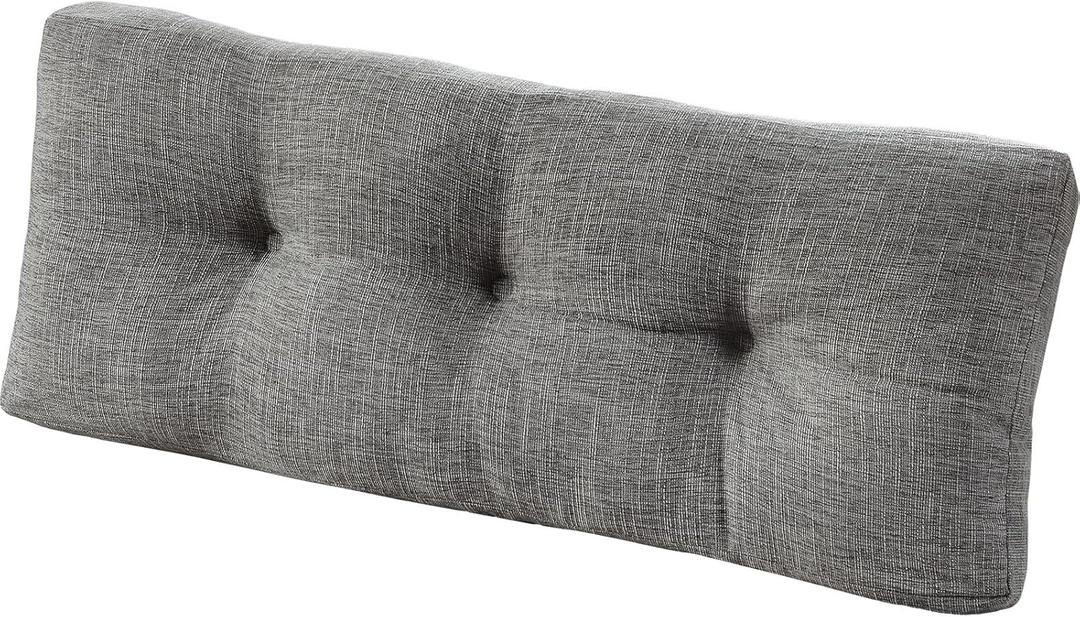 downluxe Indoor Bench Cushion for Indoor Furniture, Non-Slip Tufted Overstuffed Textured Foam Bench Seat Cushion, 48" X 16" X 4", Light Grey, 1 Pack